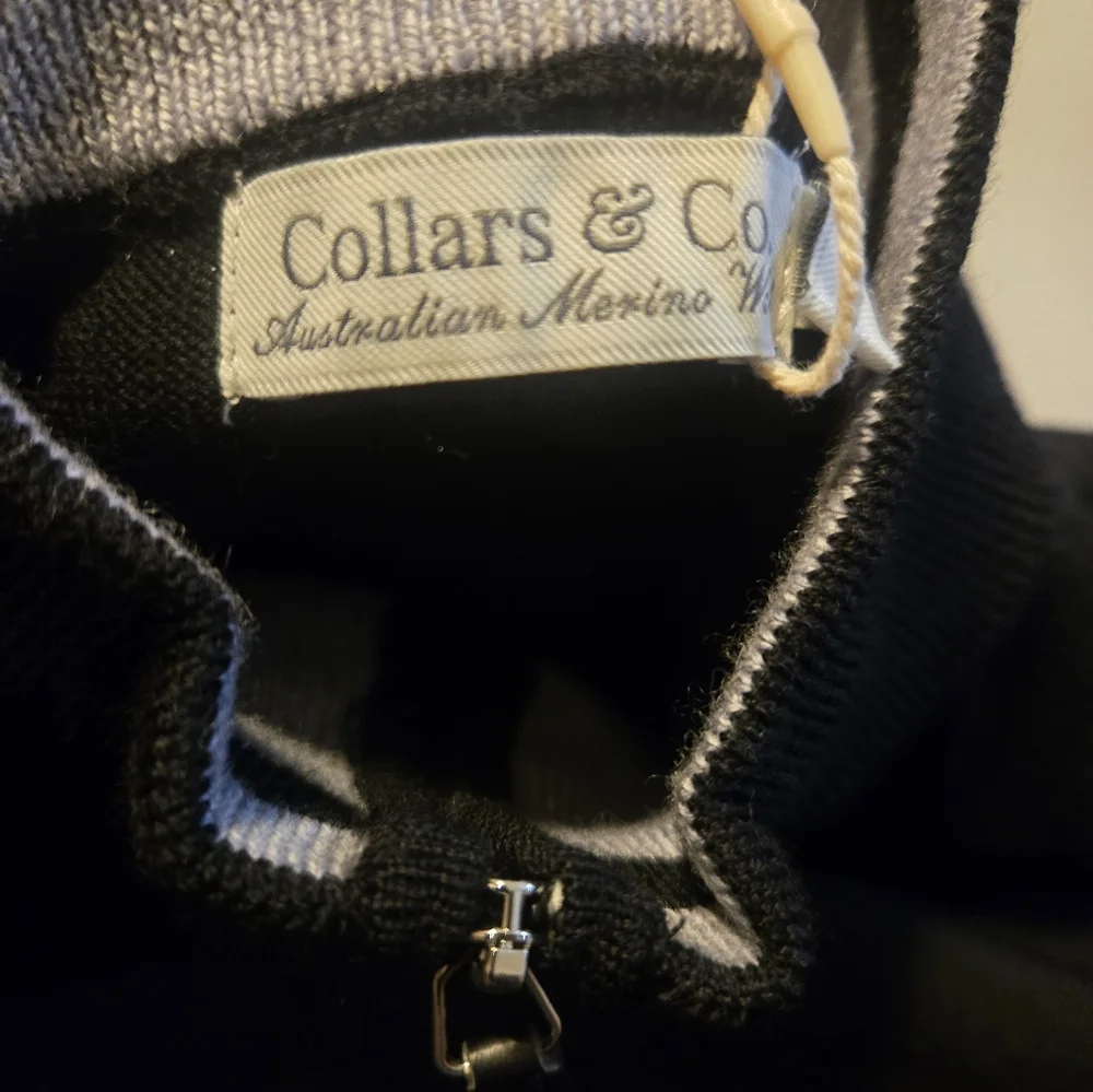 Collars and Co Men's 2XL Cashmere Touch Australian Merino 1/4 Zip Sweater New.
